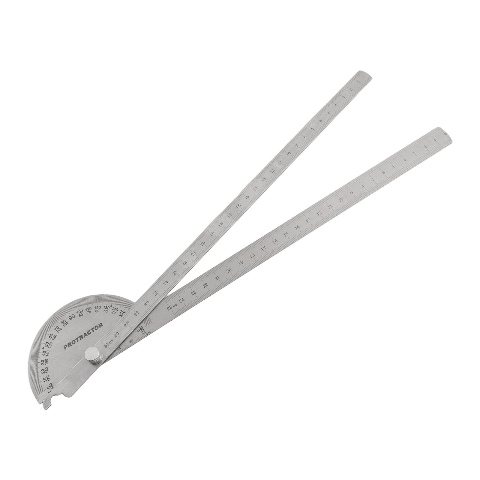 Convenient 2 in 1 Protractor Ruler for Easy Angle and Length Calculation