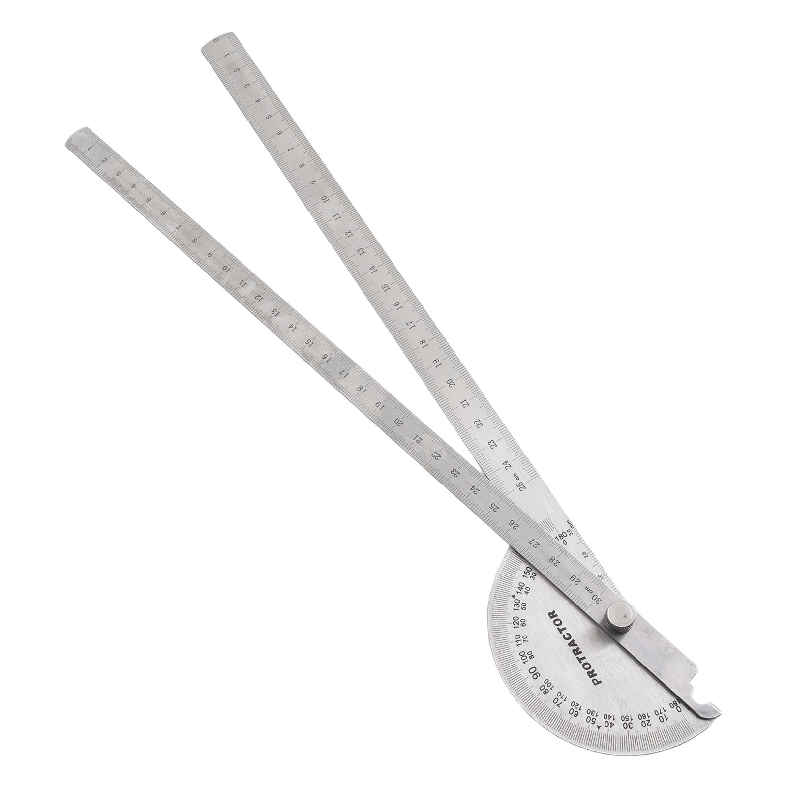 Convenient 2 in 1 Protractor Ruler for Easy Angle and Length Calculation