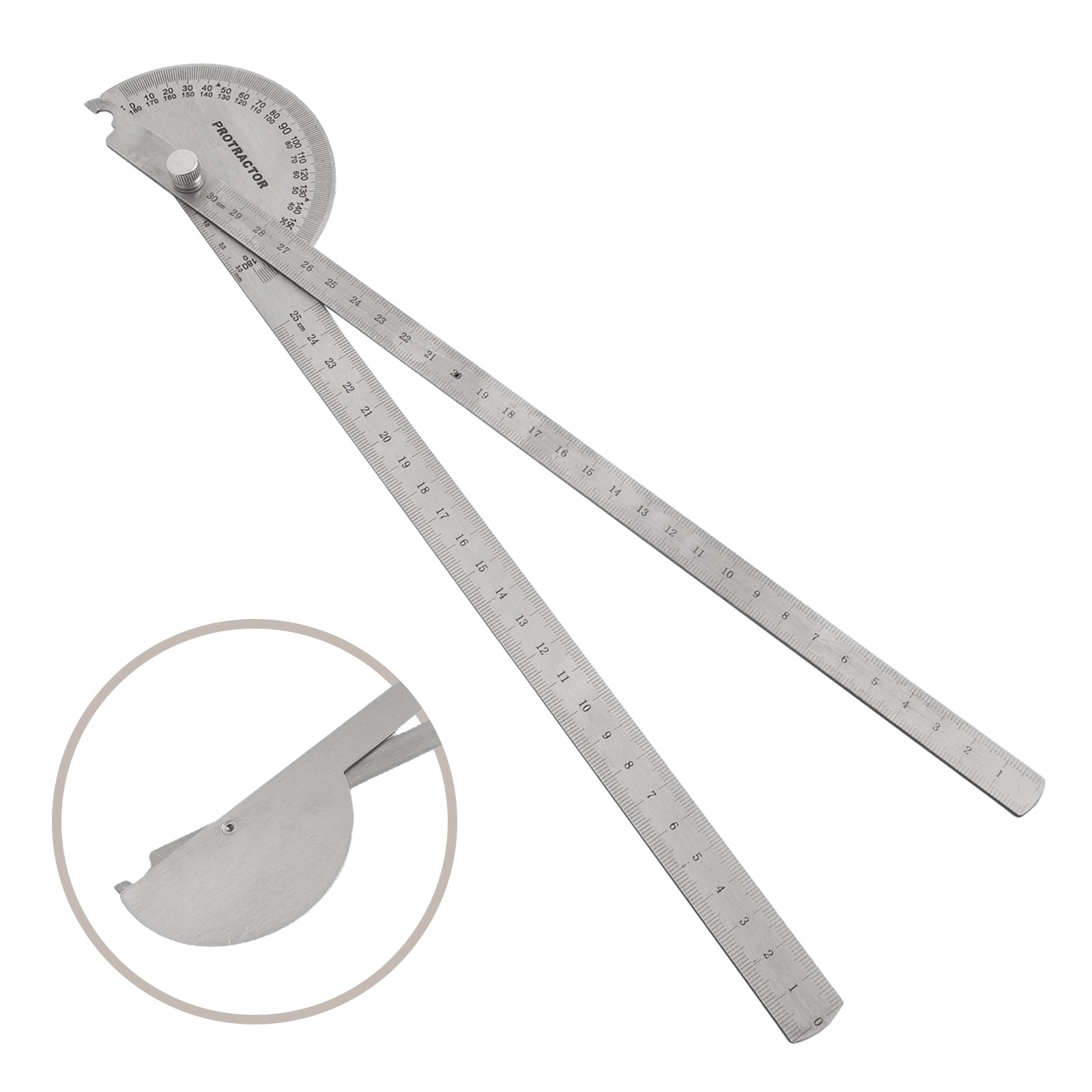 Convenient 2 in 1 Protractor Ruler for Easy Angle and Length Calculation