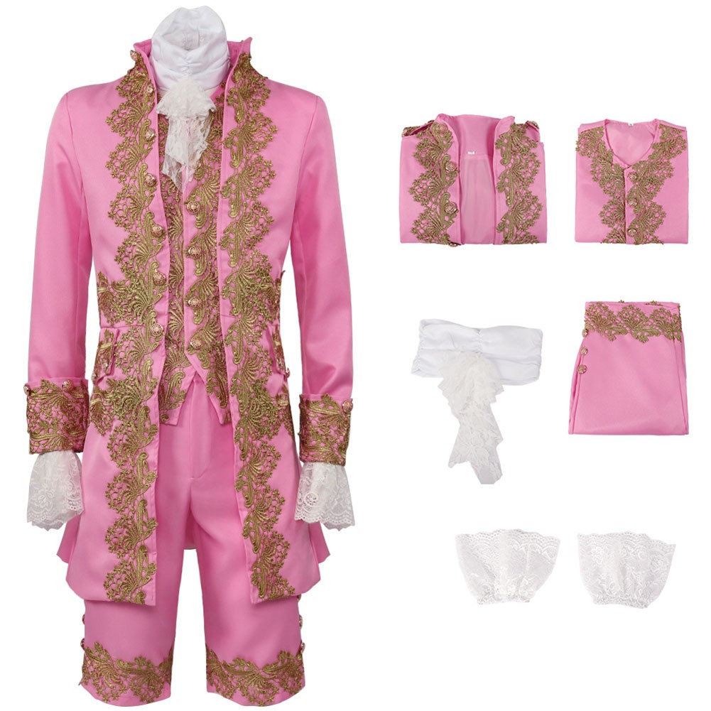 British Gentleman Cosplay Suit Renaissance Tudor Rococo Outfit for Men - Picture 44 of 77