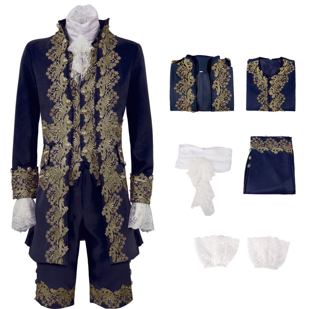 British Gentleman Cosplay Suit Renaissance Tudor Rococo Outfit for Men - Picture 63 of 77