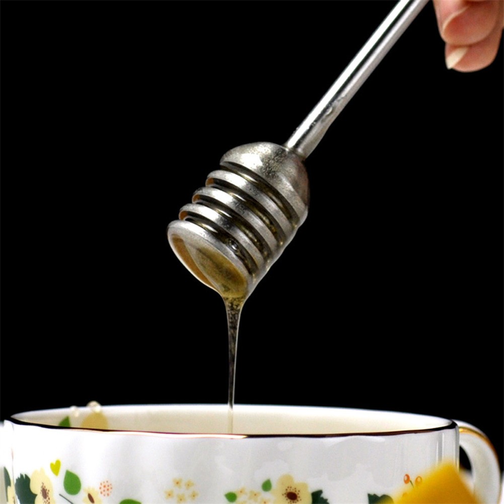 Serviteur de miel de mess en acier inoxydable avec motif soldes rainuré