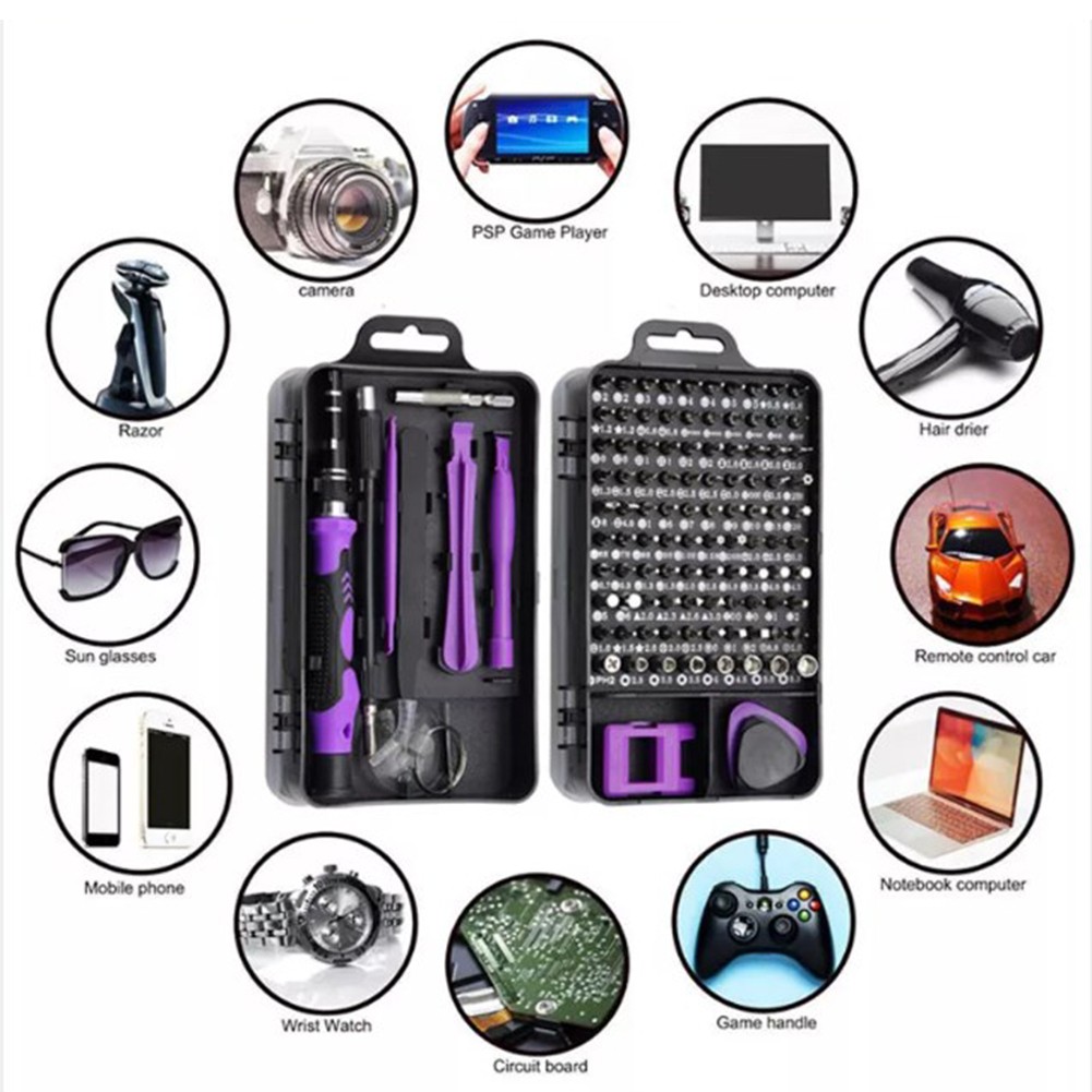 Ensemble tournevis de pr��cision pour r��paration ��lectronique 115 bits profess - Photo 13 sur 17