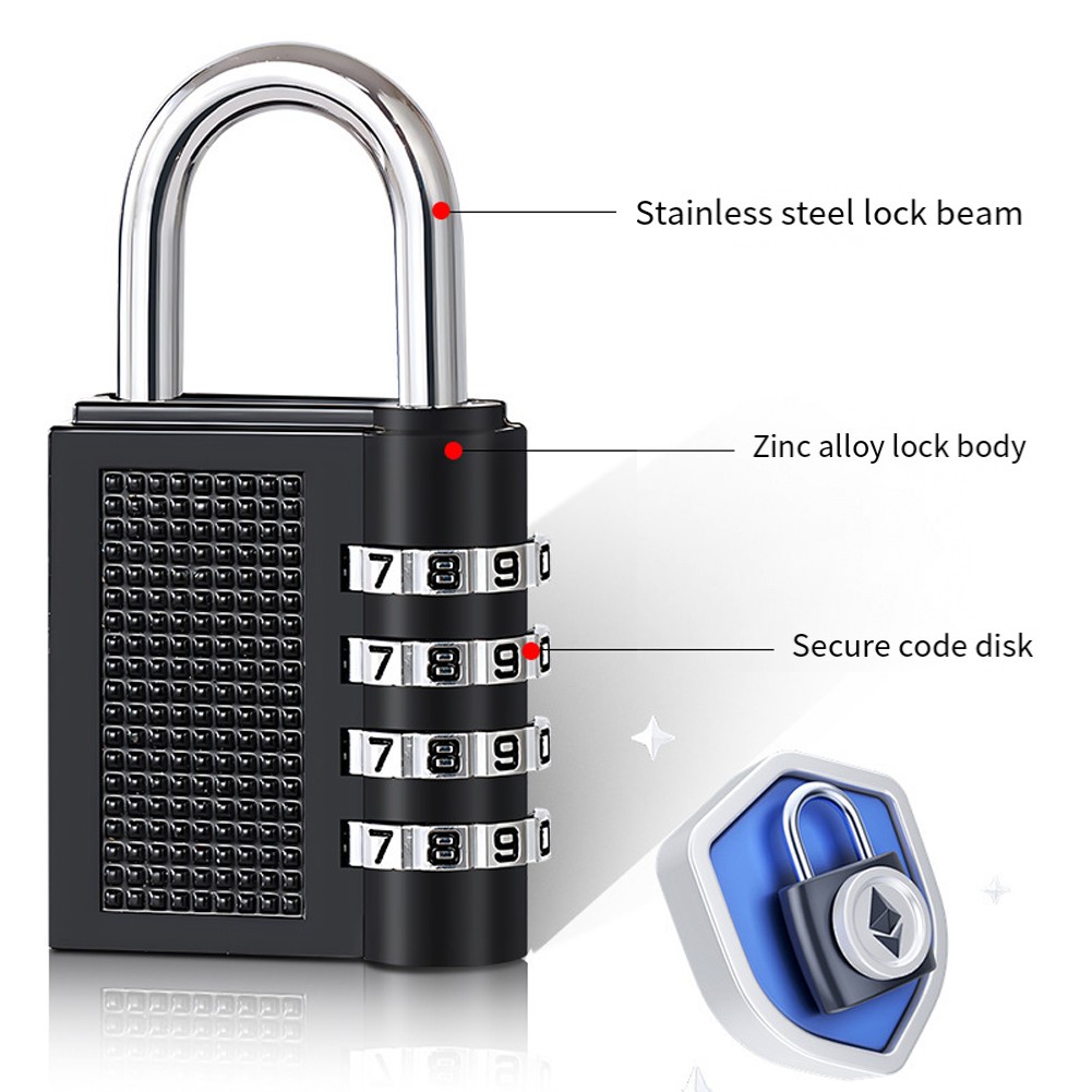 Combination Lock Digit Password Combination Padlock Instructions Design - Picture 82 of 90