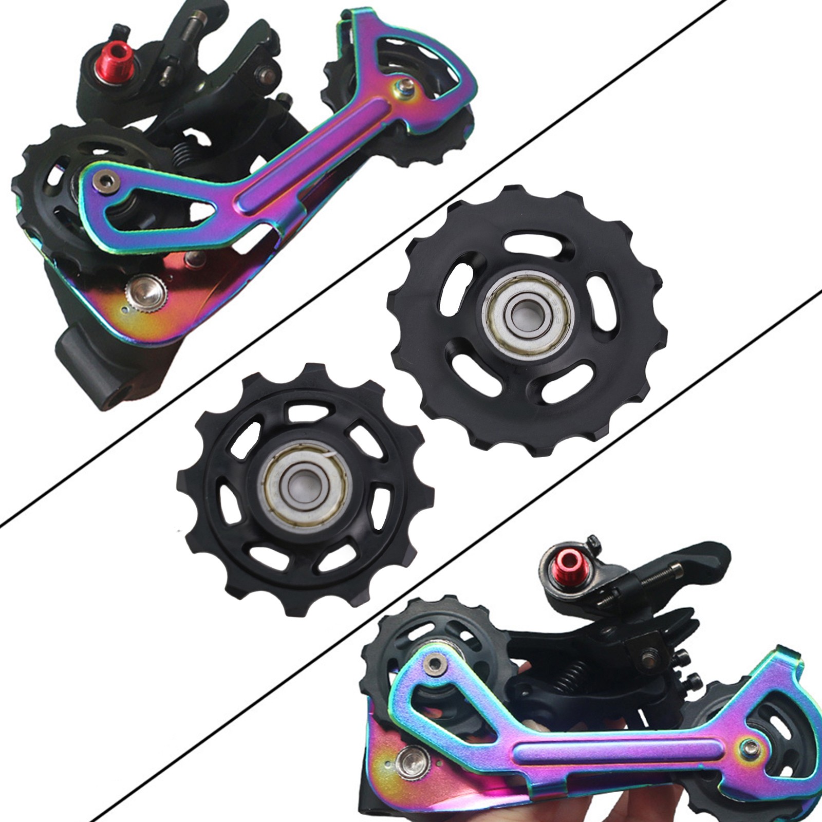 Bike Bicycle Rear Derailleur Wheel Pulley Wheel 12T 14T For 9/10/11 Speed - Picture 34 of 39