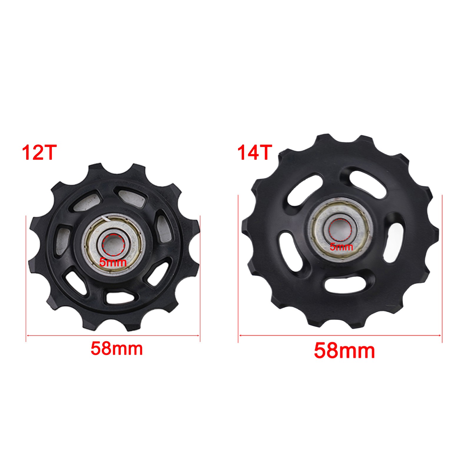 Bike Bicycle Rear Derailleur Wheel Pulley Wheel 12T 14T For 9/10/11 Speed - Picture 33 of 39