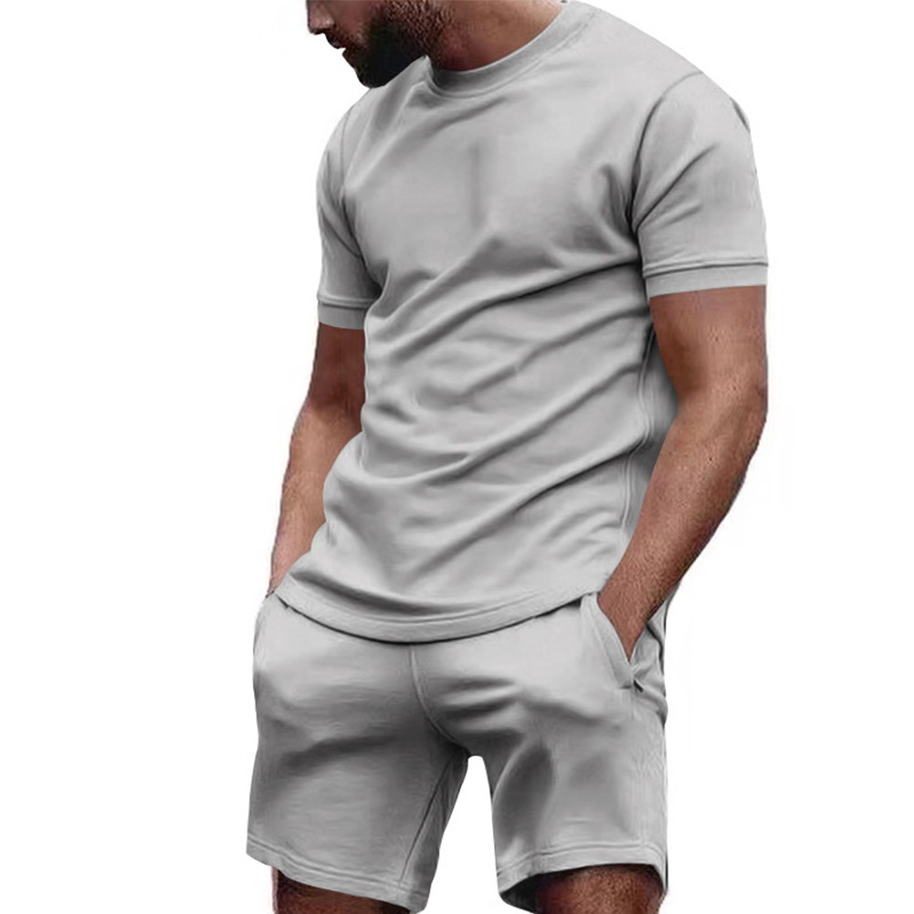 Einfarbig Männer Setzt Herren Kurze Hose Party Regulär Sport Trainingsanzug - Bild 14 von 15
