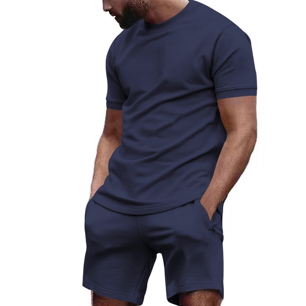 Einfarbig Männer Setzt Herren Kurze Hose Party Regulär Sport Trainingsanzug - Bild 15 von 15