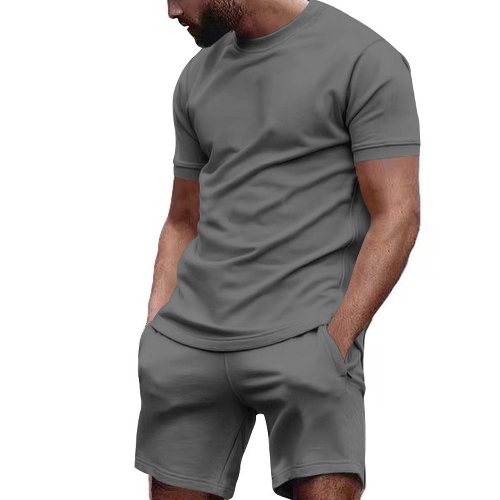 Einfarbig Männer Setzt Herren Kurze Hose Party Regulär Sport Trainingsanzug - Bild 13 von 15