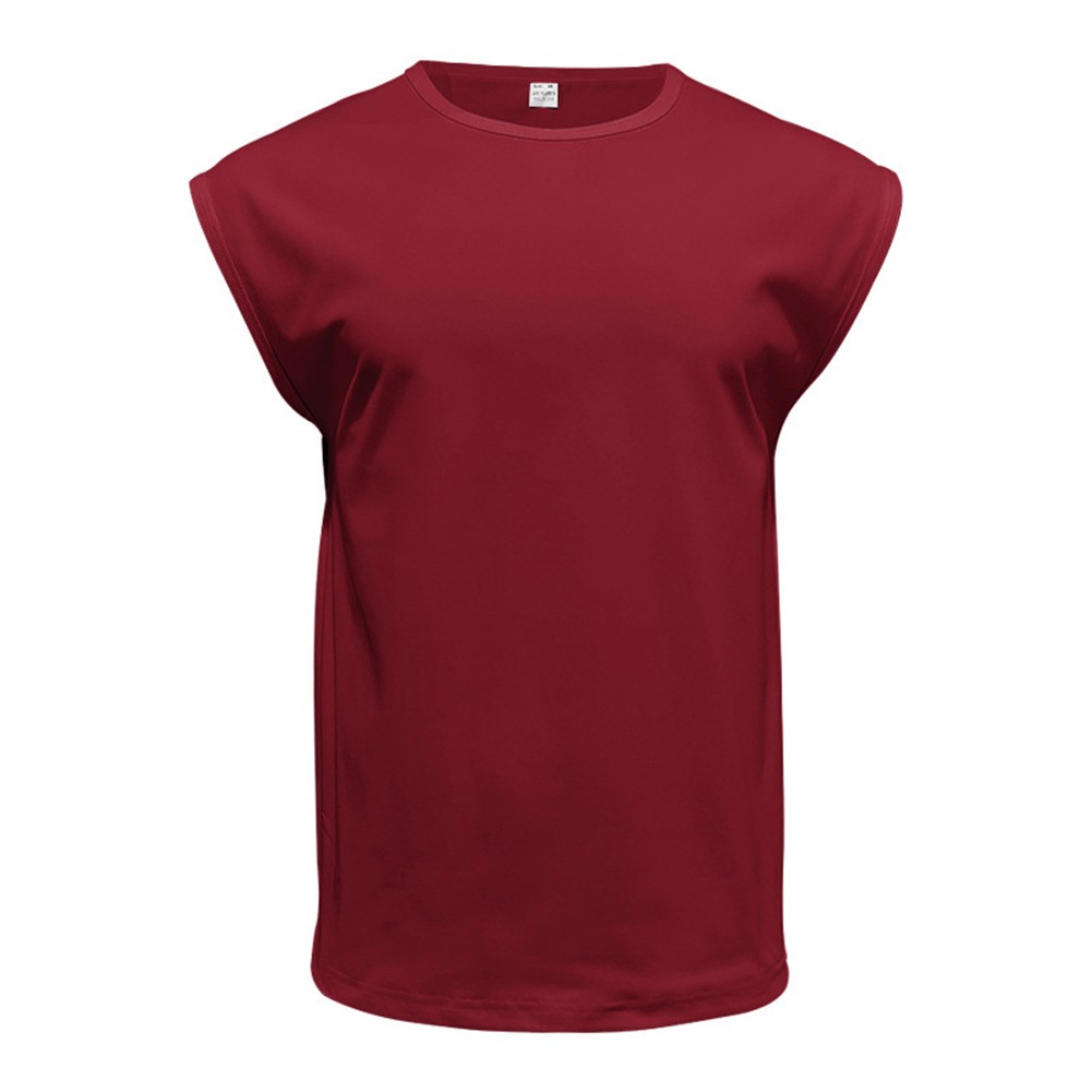 Wine Red Men's Sleeveless Tank Tops Gym Sports Muscle Fitness Undershirt - Picture 28 of 35