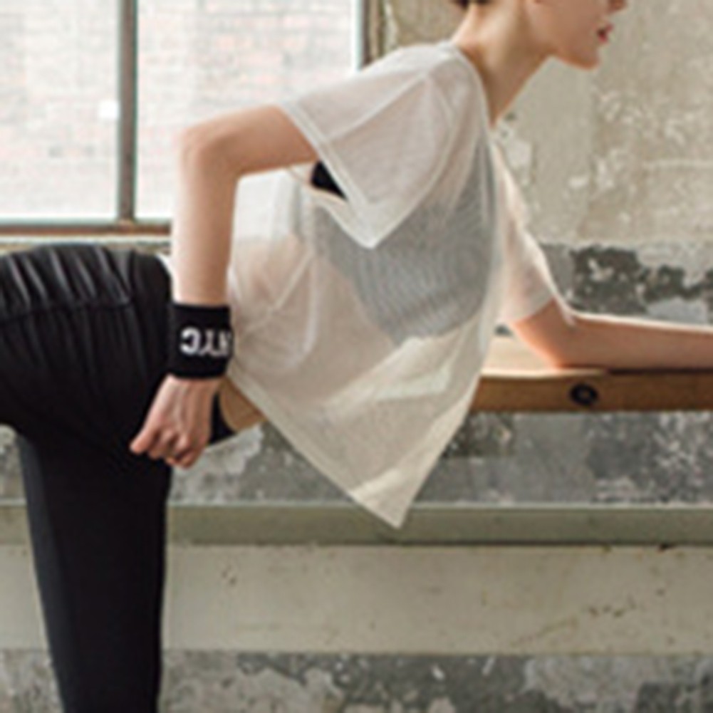 1) Transparent Thread Mesh Blouses Unlined Tops Long Sleeve Sweatshirts S XL - Picture 20 of 23