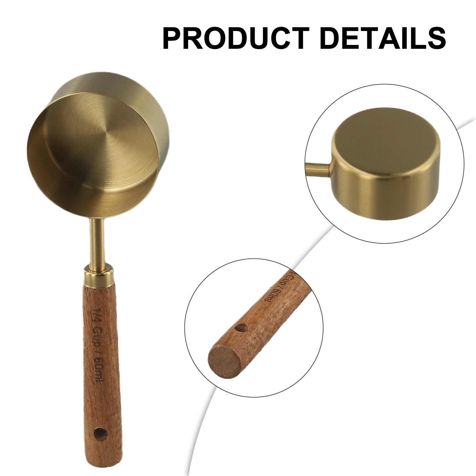 Tazza Cucchiai Misuratore 14ml Design Elegante con Manico in Legno Strumento Acc - Bild 36 von 58