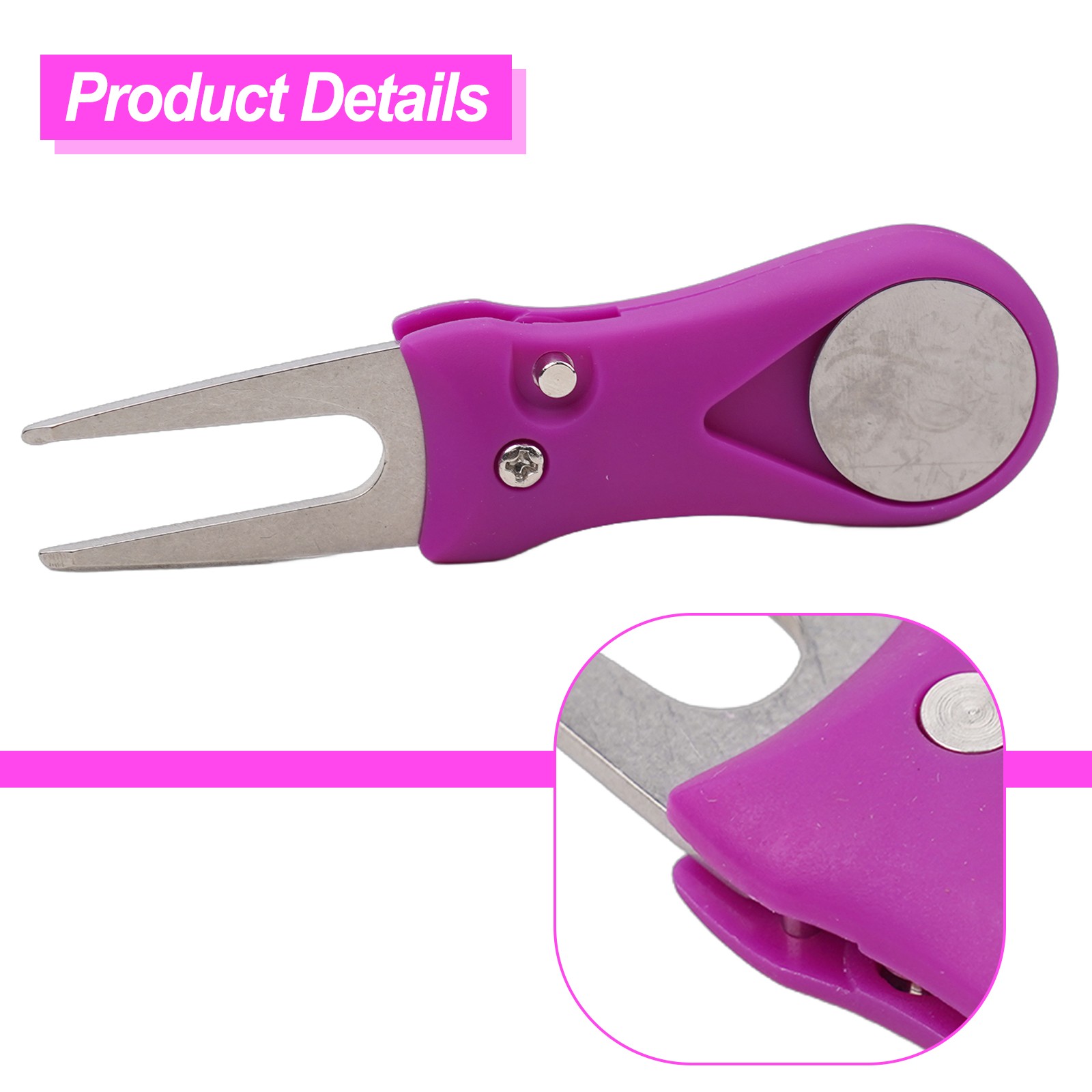 Convenient Golf Pitchfork with Strong Magnetic Marker for Easy Ball Marking - Picture 27 of 78