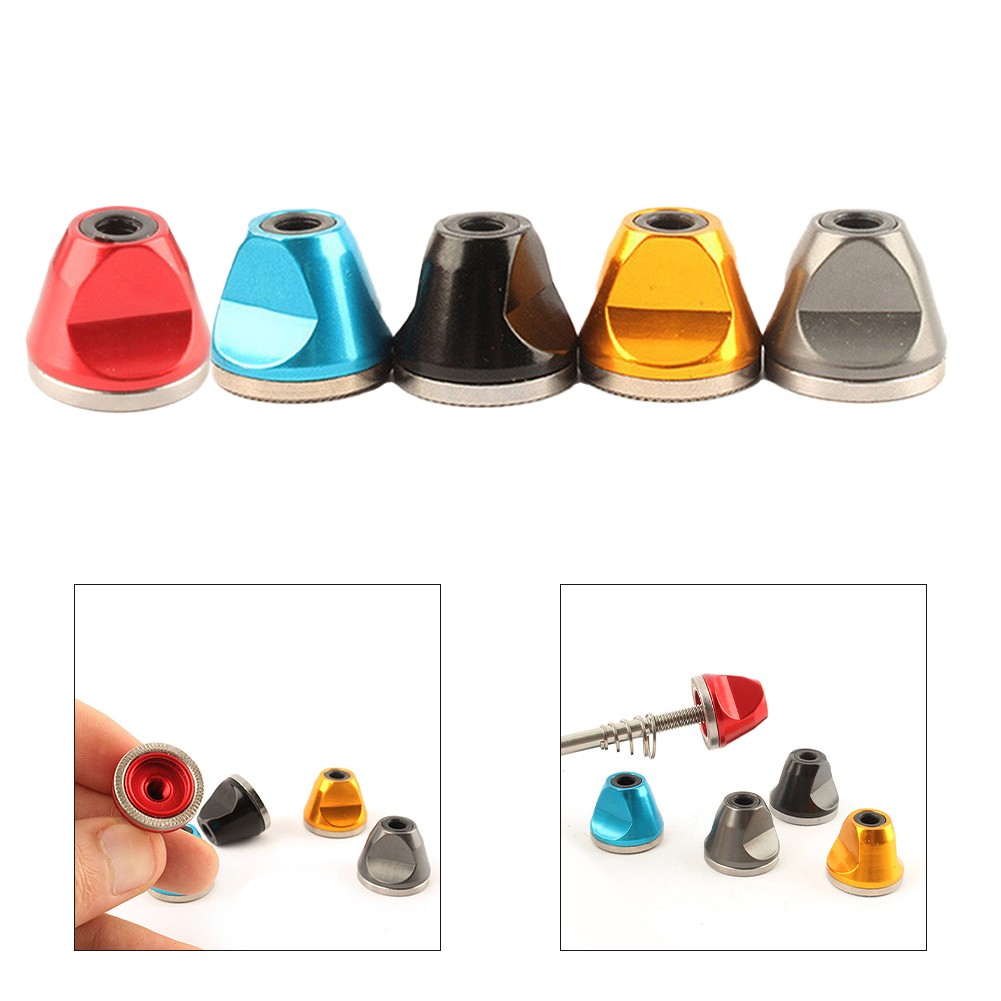 Écrou De Moyeu M5 Antidérapant Pour Vélo - Alliage Aluminium, Couleurs Assorties - Compatible Dégagement Rapide - 4