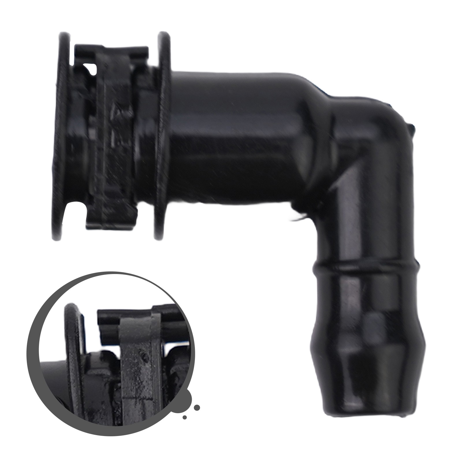 Connecteur Coude Pour Lave-phare - Référence 1J0955665E, Noir, Compatible Universel