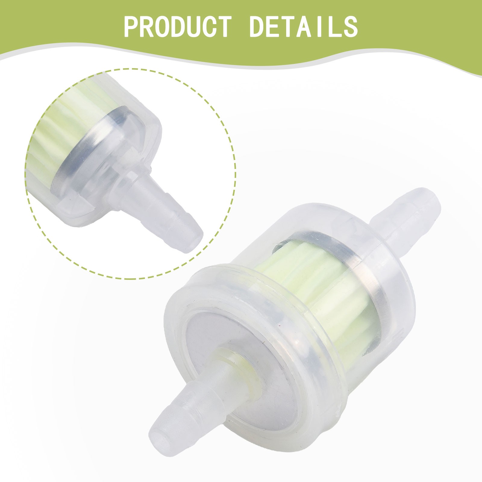 Green Paper Core Fuel Filter for Motorcycles Easy Installation ABS Material - Picture 9 of 13