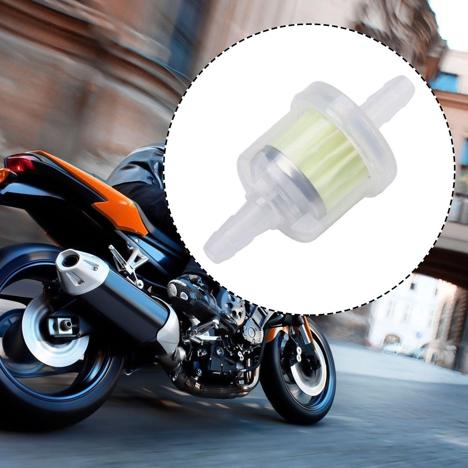 Green Paper Core Fuel Filter for Motorcycles Easy Installation ABS Material