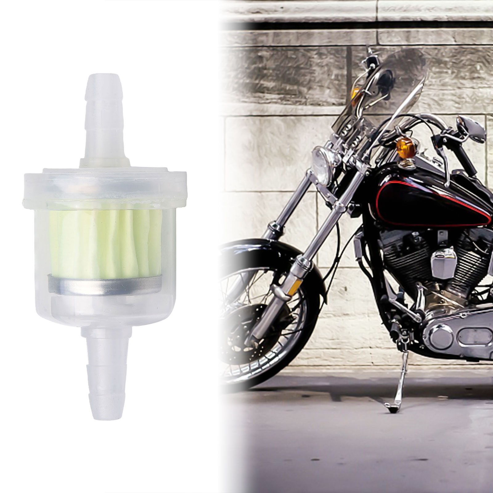 Green Paper Core Fuel Filter for Motorcycles Easy Installation ABS Material - Picture 3 of 13