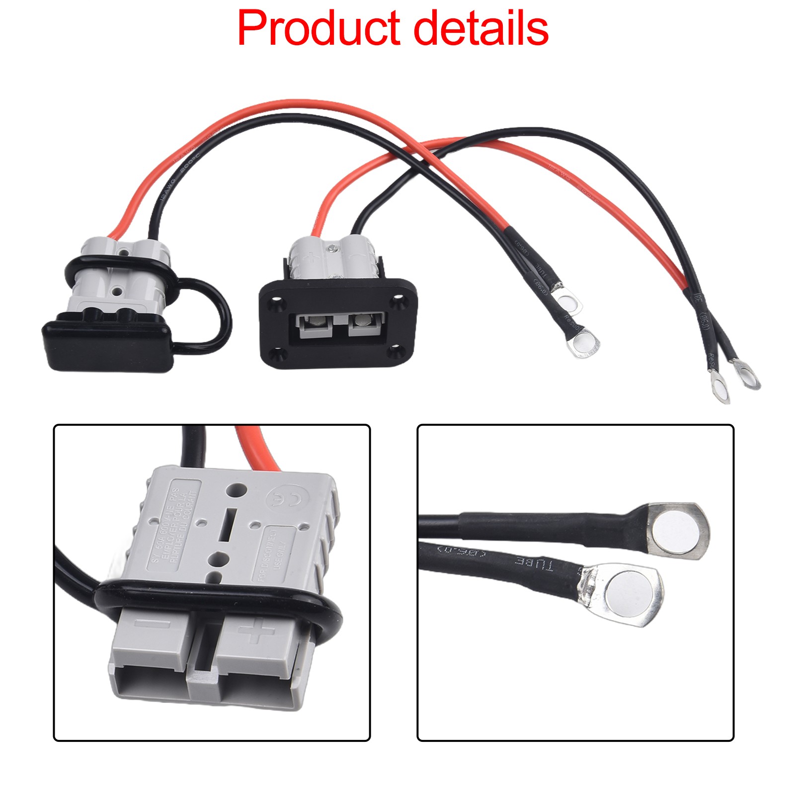 50A Battery Quick Disconnect with Mounting Bracket Extension Cable Connector Kit