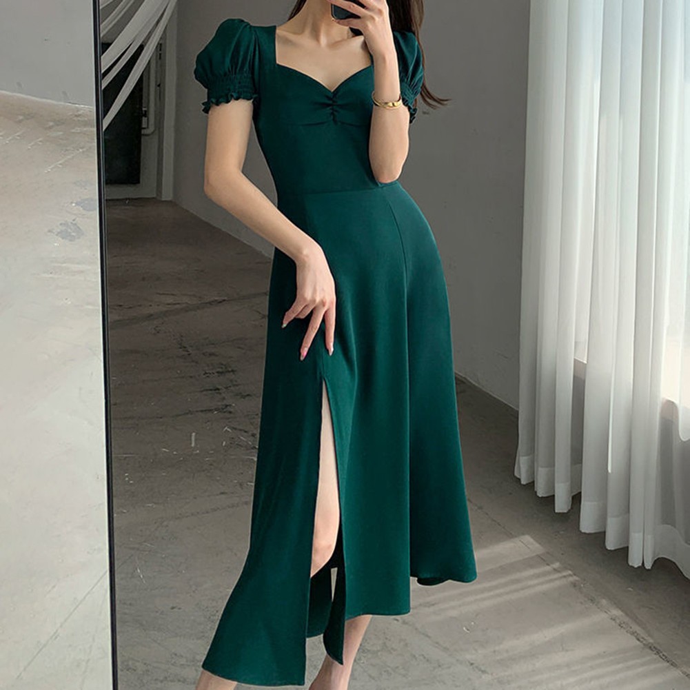 Trendiges Kleid mit Puffärmeln und schmeichelhafter hoher Taille für formelle - Picture 16 of 26
