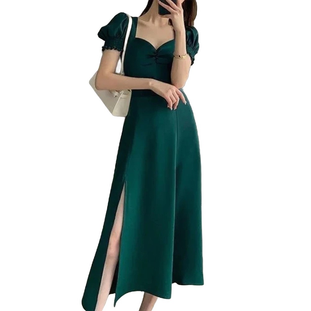 Trendiges Kleid mit Puffärmeln und schmeichelhafter hoher Taille für formelle - Picture 18 of 26
