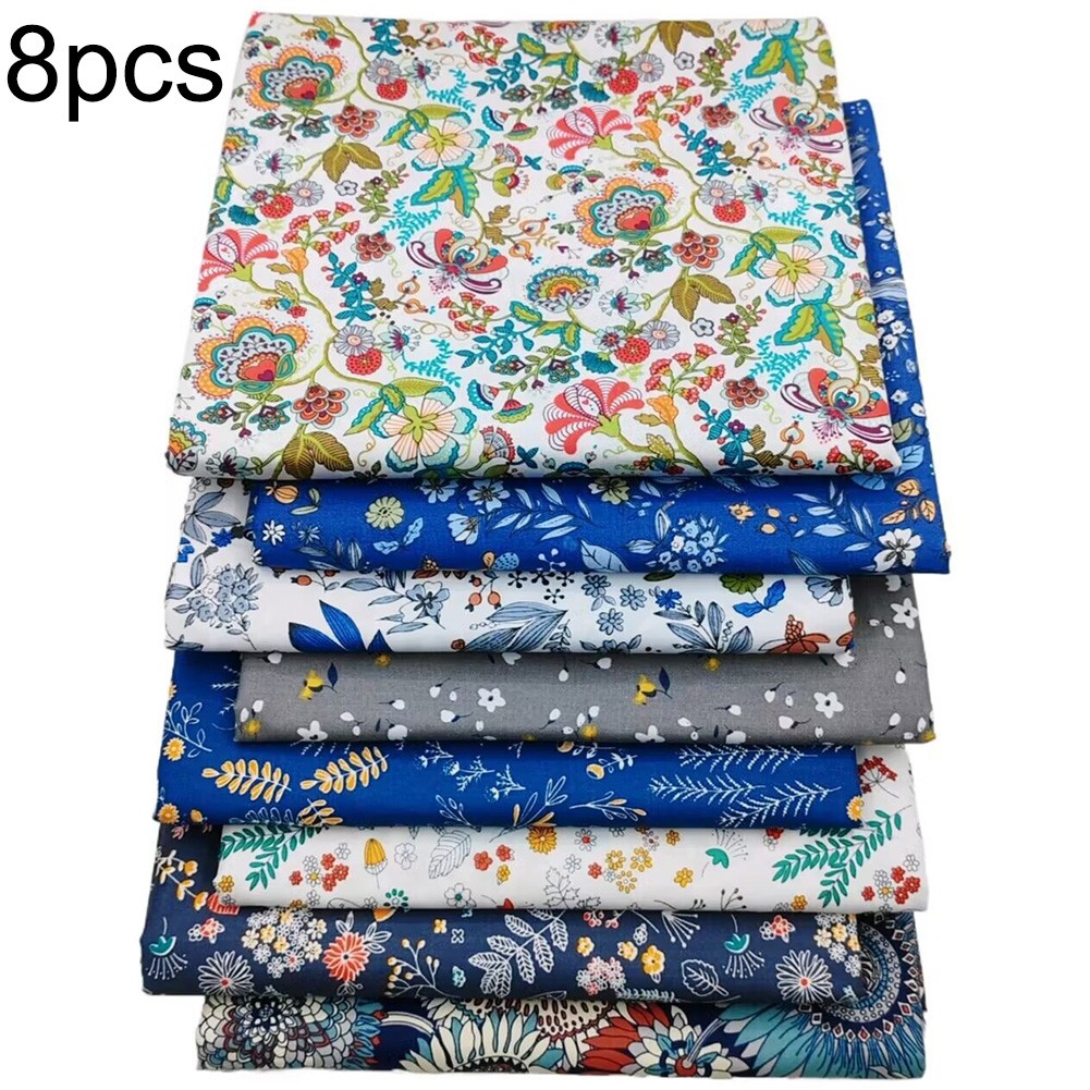 Magnifique lot de 8 tissus floraux en coton pour jupes et offres vêtements pour enfant
