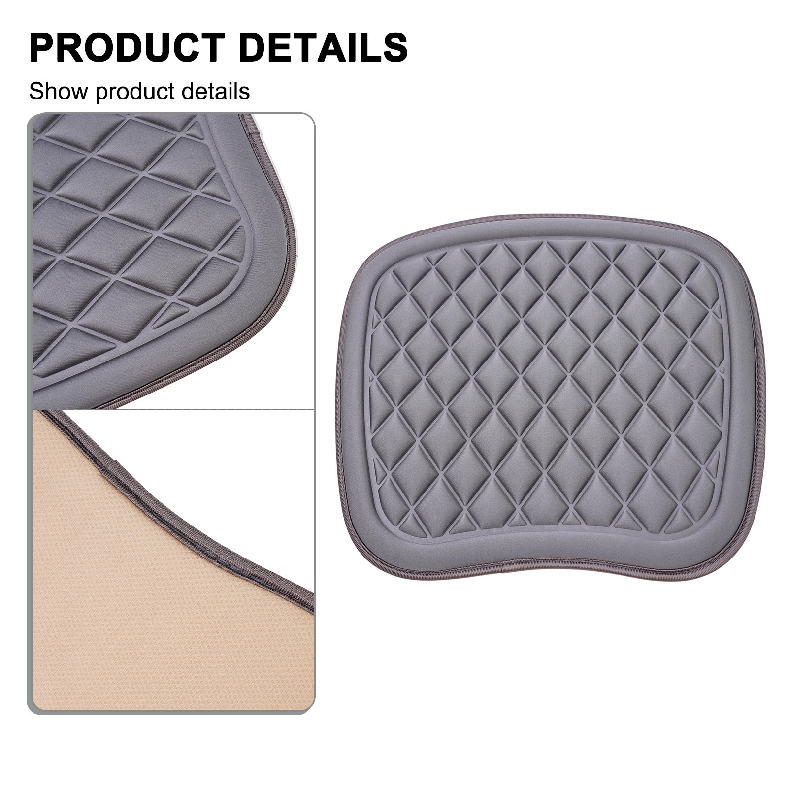 1X Car Seat Cushion Breathable Car Seat Pad Mat With Memory Foam Non Slip Bottom - Picture 39 of 63