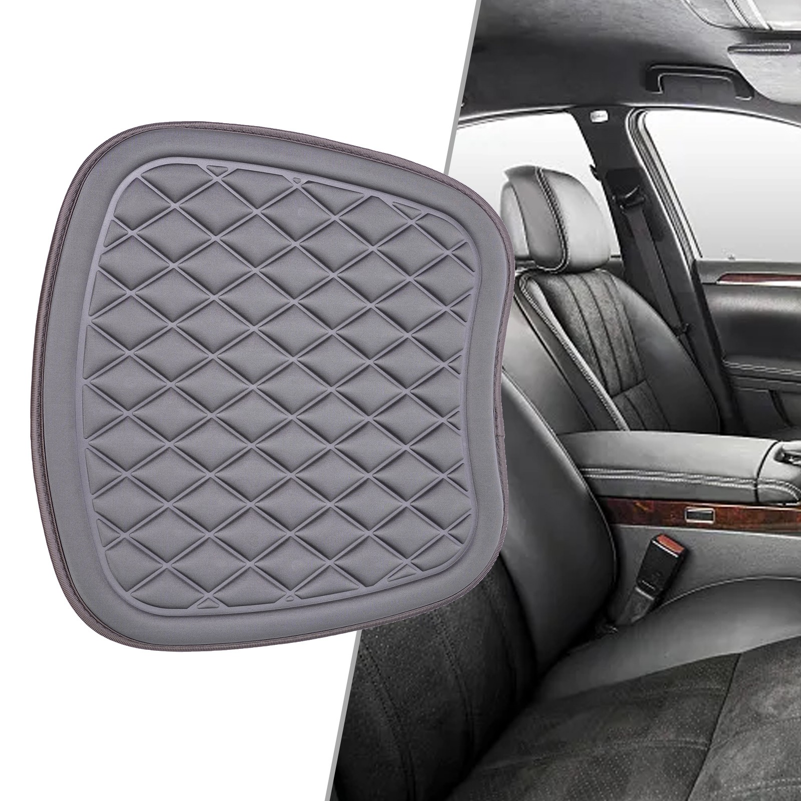 Breathable Car Seat Cushion with Memory Foam 3D Convex Design NonSlip Rubber - Picture 36 of 63