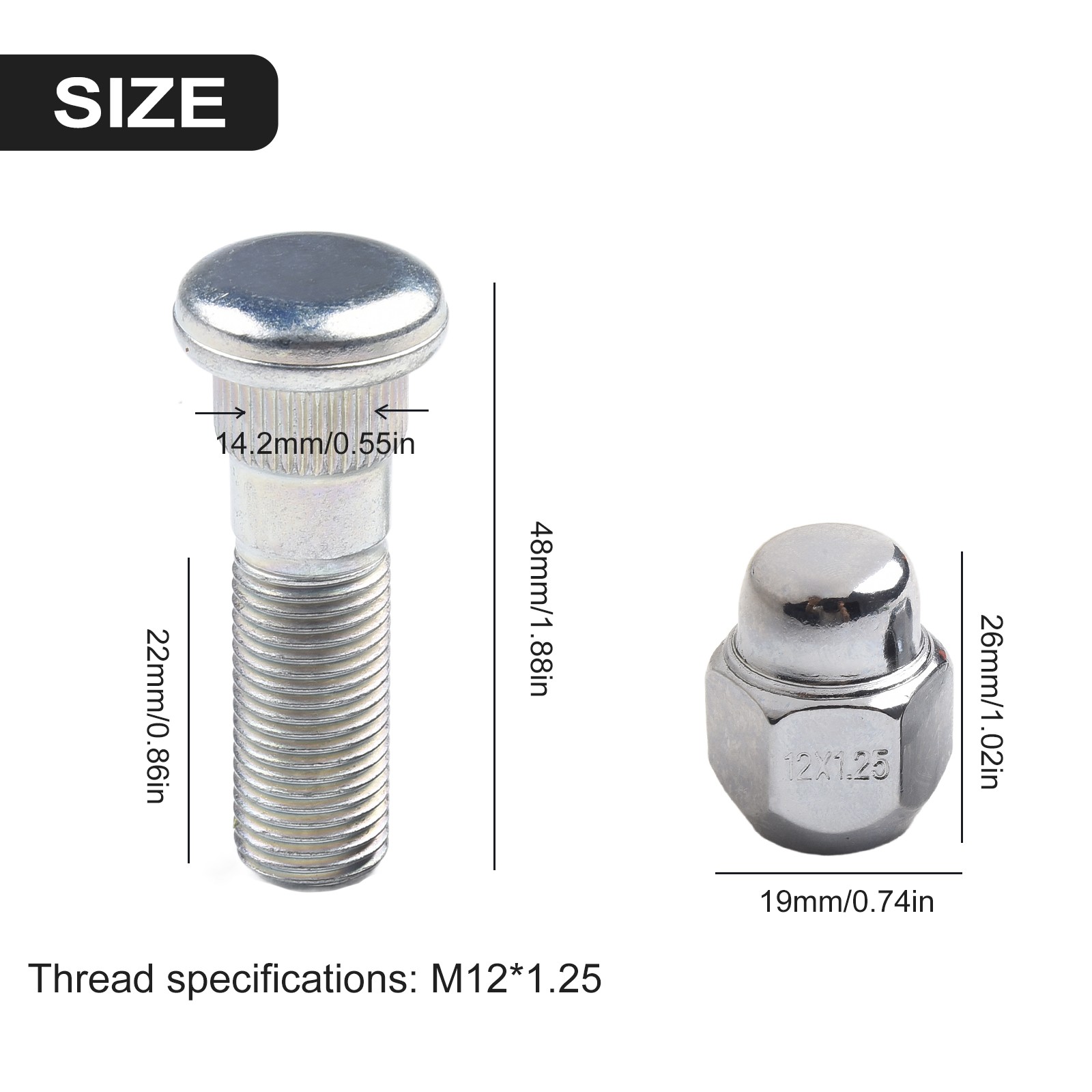 Lug Nut and Wheel Hub Bolt Kit Compatible with For Forester Series 09 19 - Picture 12 of 12
