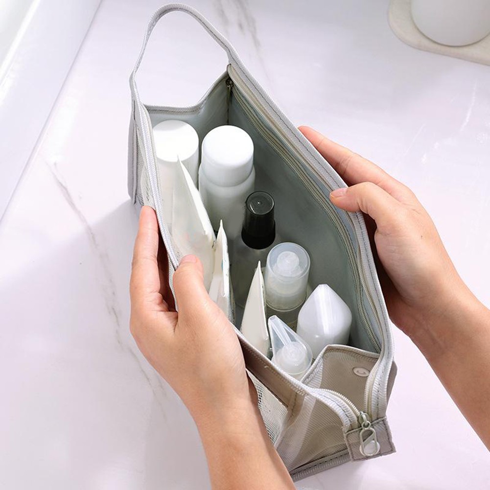 Trousse de maquillage en maille neuve solution de rangement 2024 pratique pour cosmé