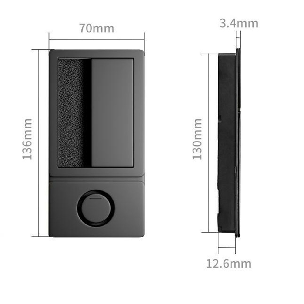 Serrure de porte encastr??e ??l??gante gris argent?? sans poign??e avec fonction - Imagen 15 de 26