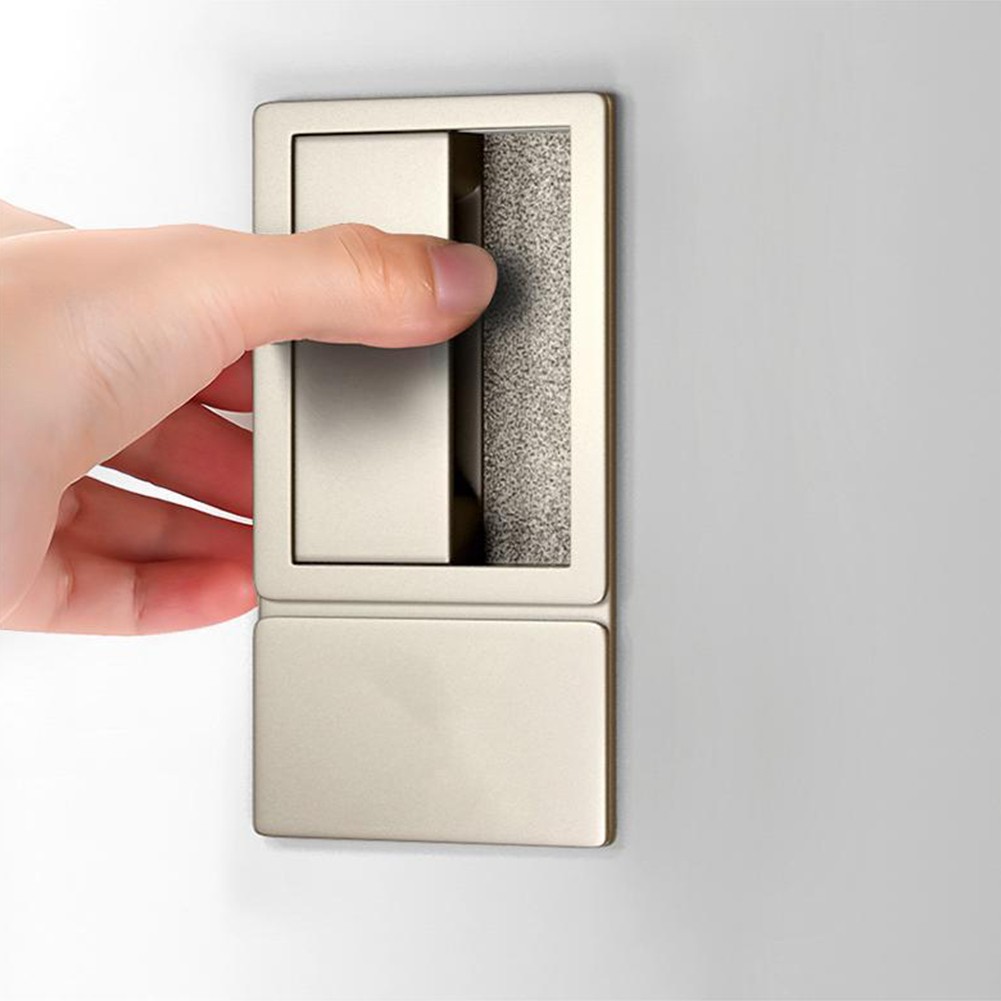 Serrure de porte encastr??e ??l??gante gris argent?? sans poign??e avec fonction - Imagen 19 de 26