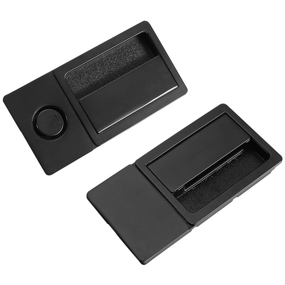 Serrure de porte encastr??e ??l??gante gris argent?? sans poign??e avec fonction - Imagen 17 de 26