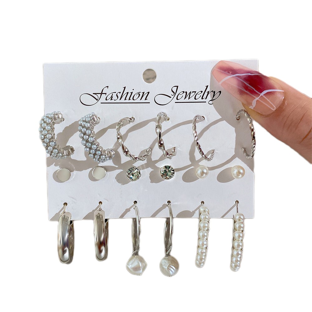 Classic Elegance with a Hint of Retro Womens Retro Pearls Earrings Set - Picture 13 of 21