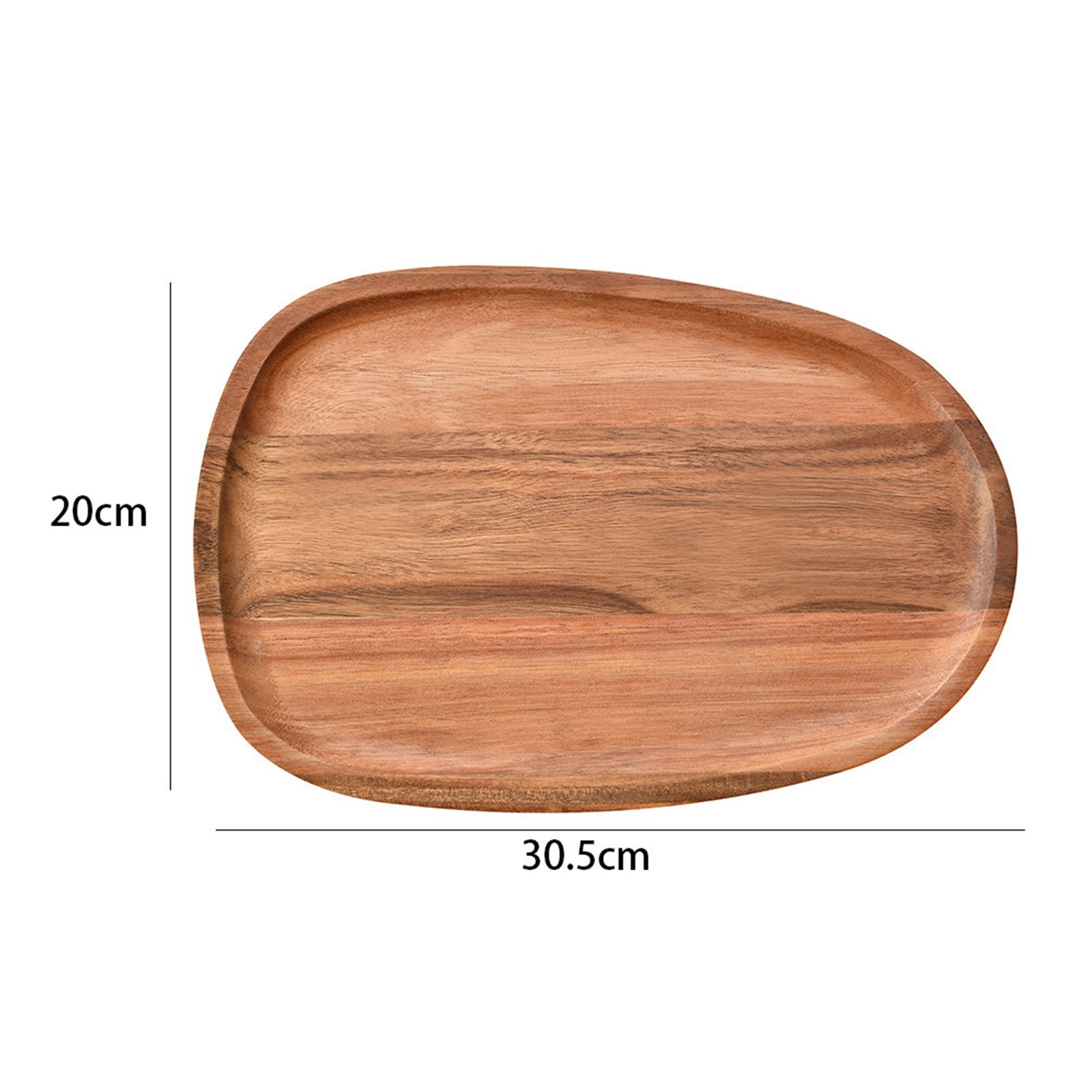 Irregular Oval Wooden Dinner Tray Natural Wood Color Captivating Appearance - Picture 51 of 51