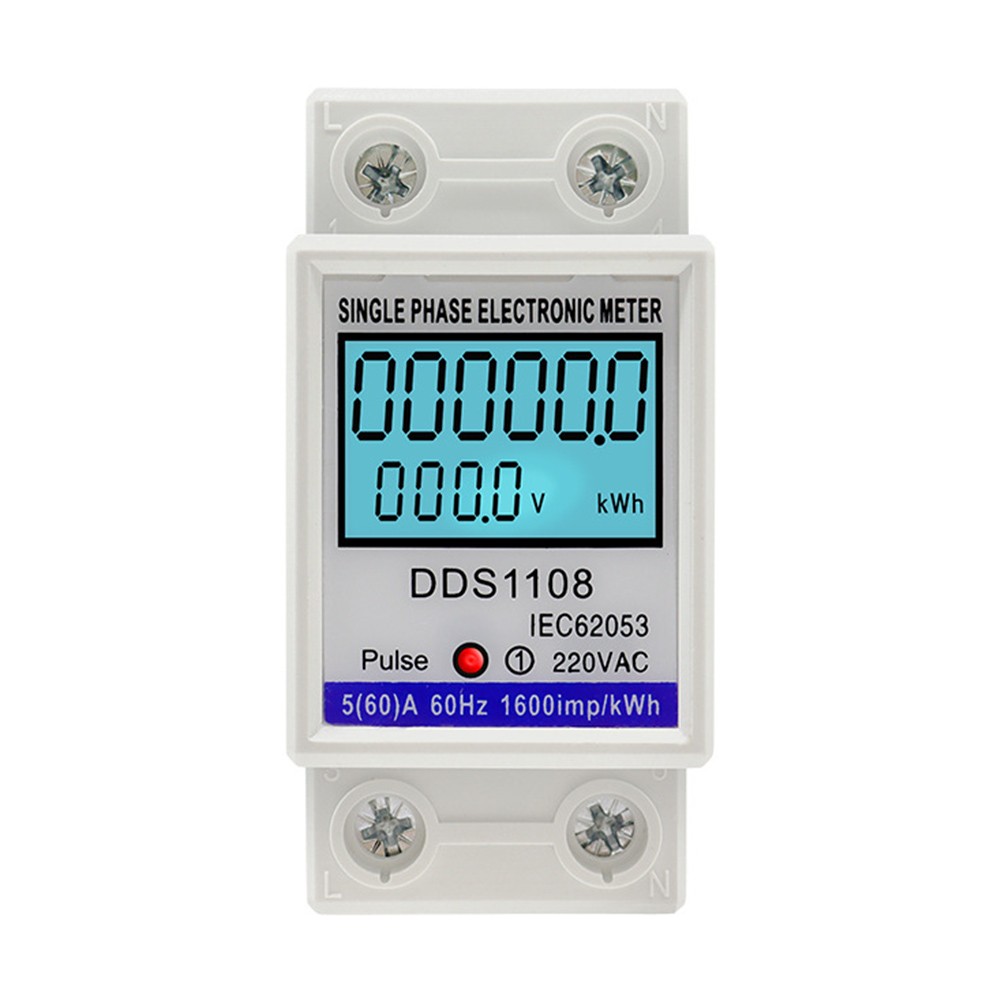 Stromzähler Hutschiene Einphasig LCD Digital Stromverbrauch Energiezähler - Bild 24 von 27
