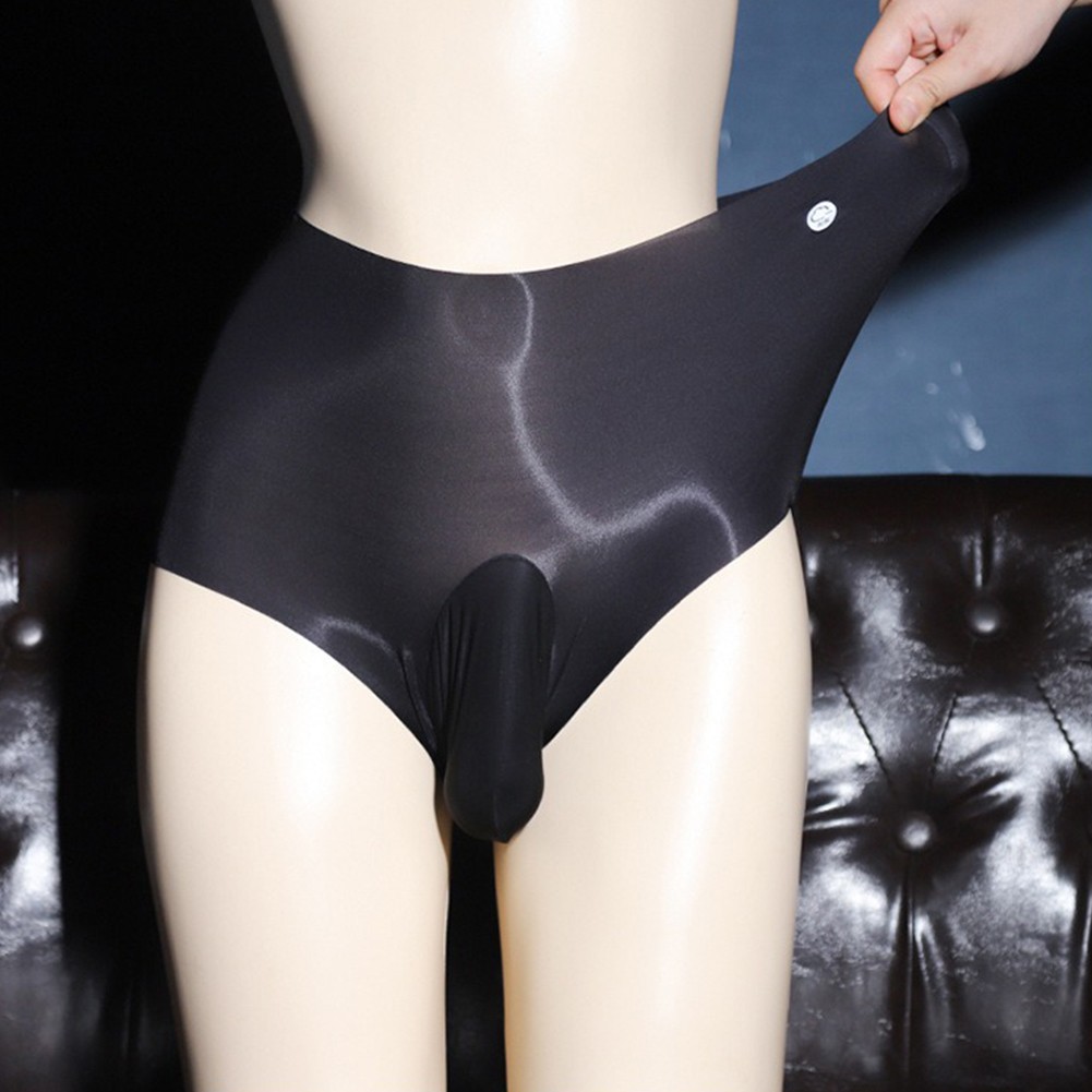 Ice Silk Herren Transparent Beutel Höschen Hohe Taille Unterwäsche Sexy und Stylisch - Bild 24 von 34