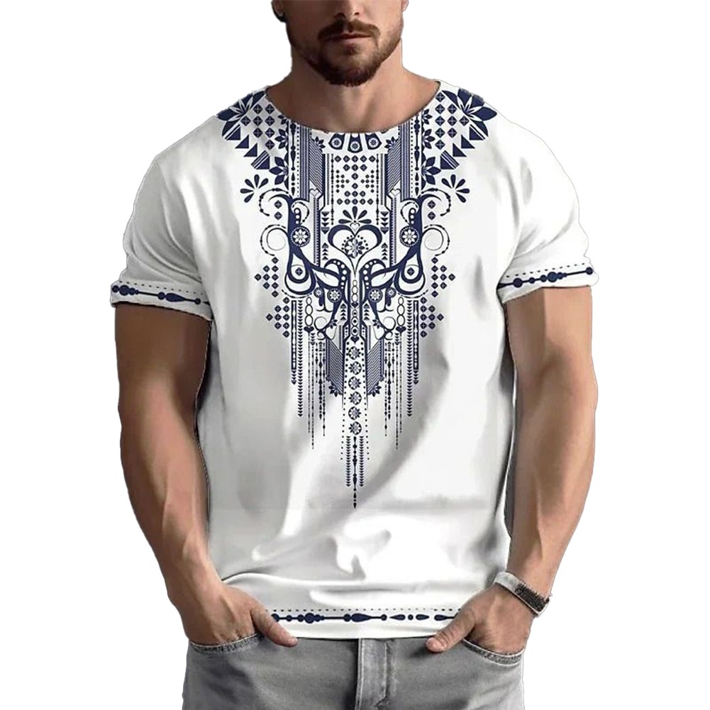 Brown Black Navy Blue White Mens Muscle Blouse 3D Print Activewear Tee