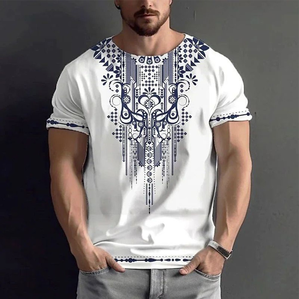 Brown Black Navy Blue White Mens Muscle Blouse 3D Print Activewear Tee