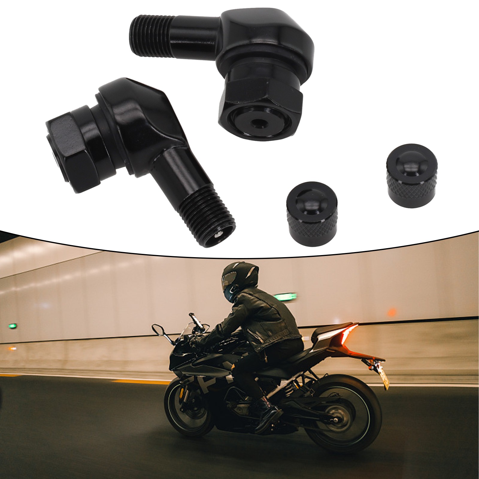 Tubeless Compatible Motorcycle Tire Valves Set of Two Easy Installation - Picture 26 of 48