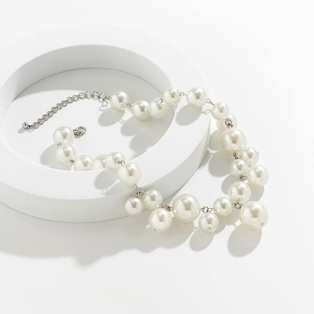 Mix Big Small Round Balls Women\'s Necklace Originality Stylish Elegant - Picture 17 of 37