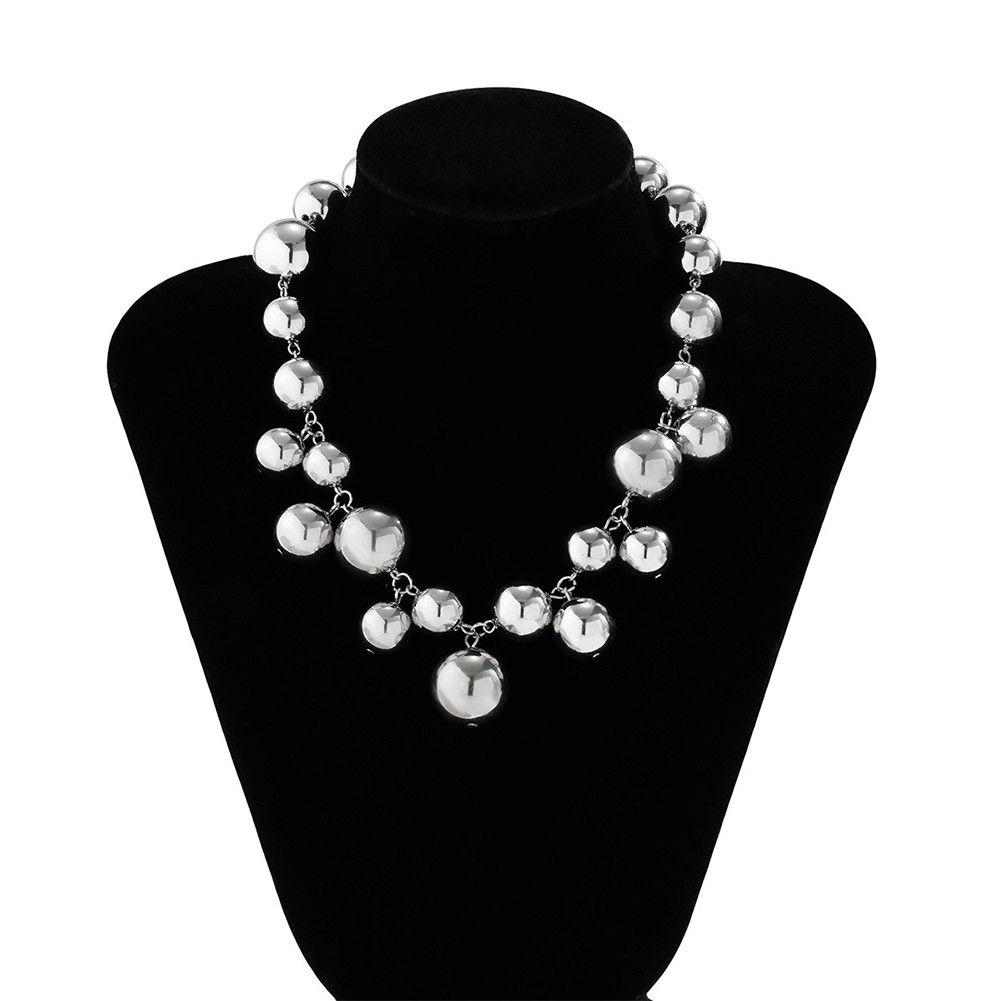 Mix Big Small Round Balls Women\'s Necklace Originality Stylish Elegant - Picture 30 of 37