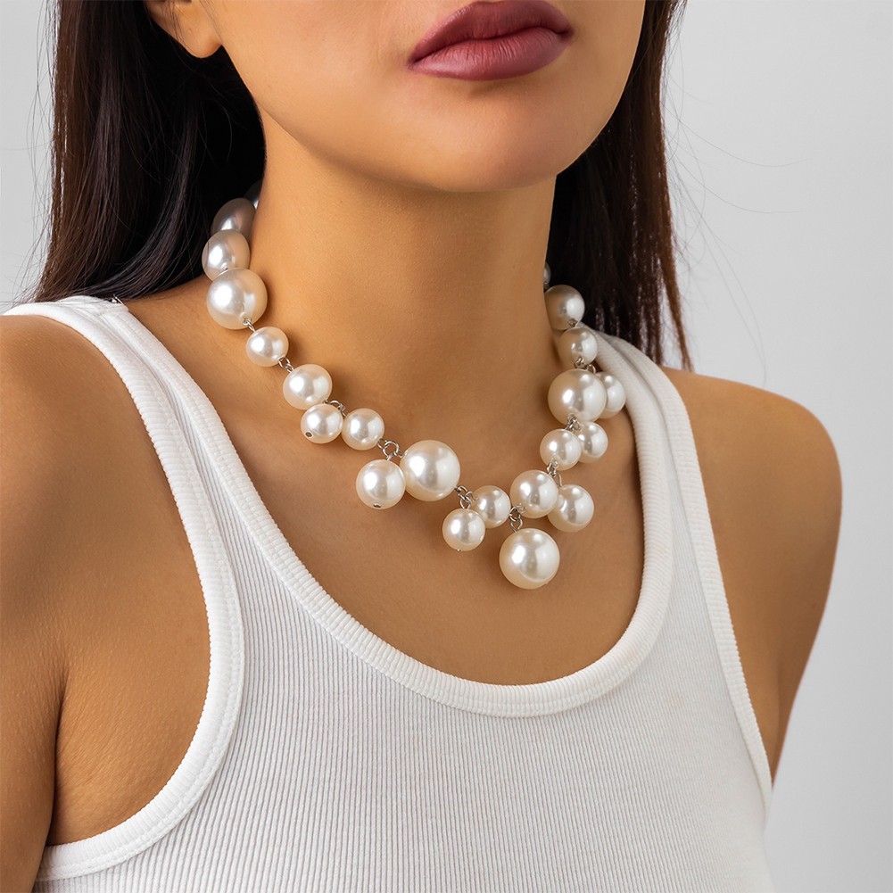 Mix Big Small Round Balls Women\'s Necklace Originality Stylish Elegant - Picture 14 of 37
