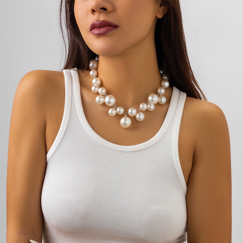 Mix Big Small Round Balls Women\'s Necklace Originality Stylish Elegant - Picture 15 of 37