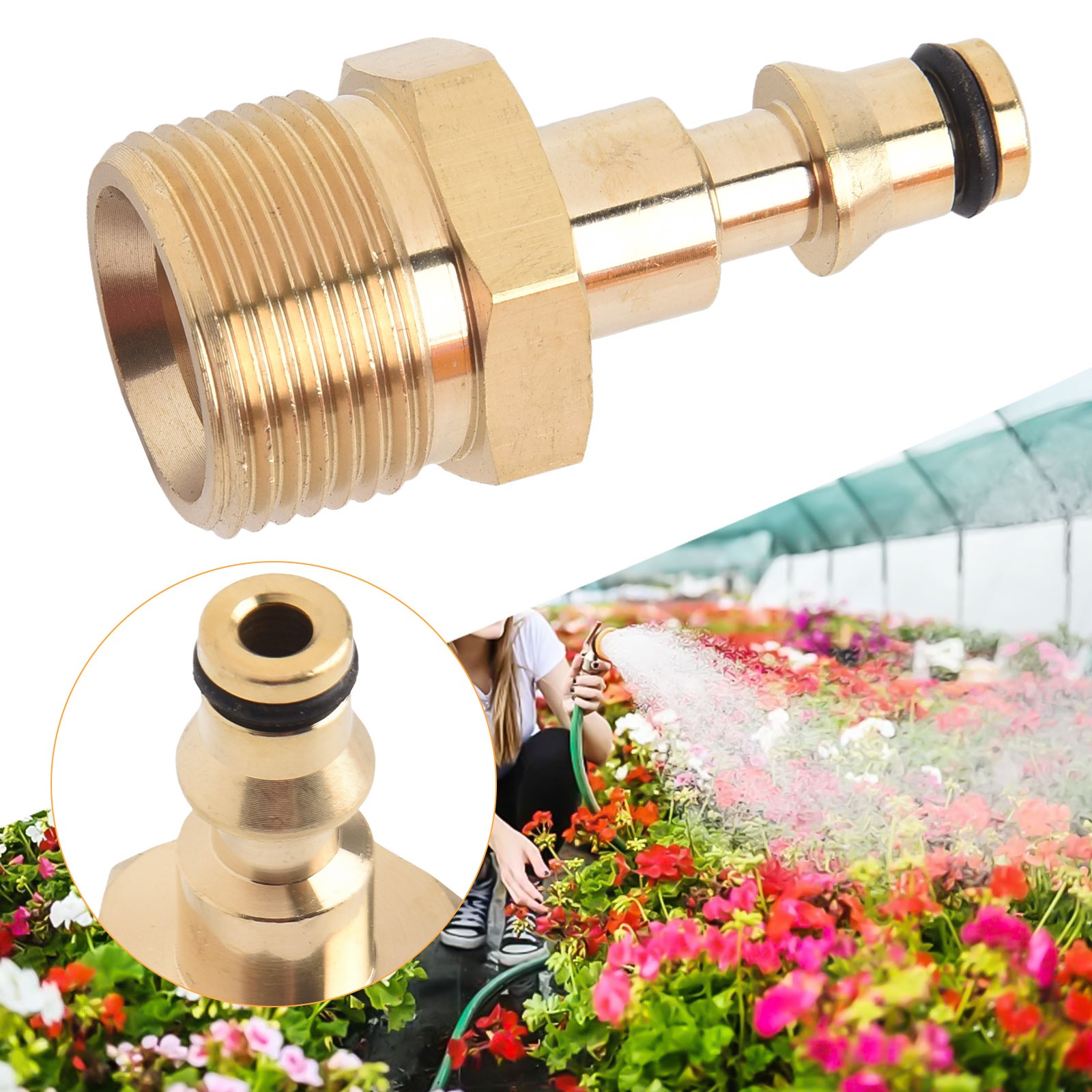 Brand New Adapter Hose High Pressure Washer Quick Connector Solid Brass