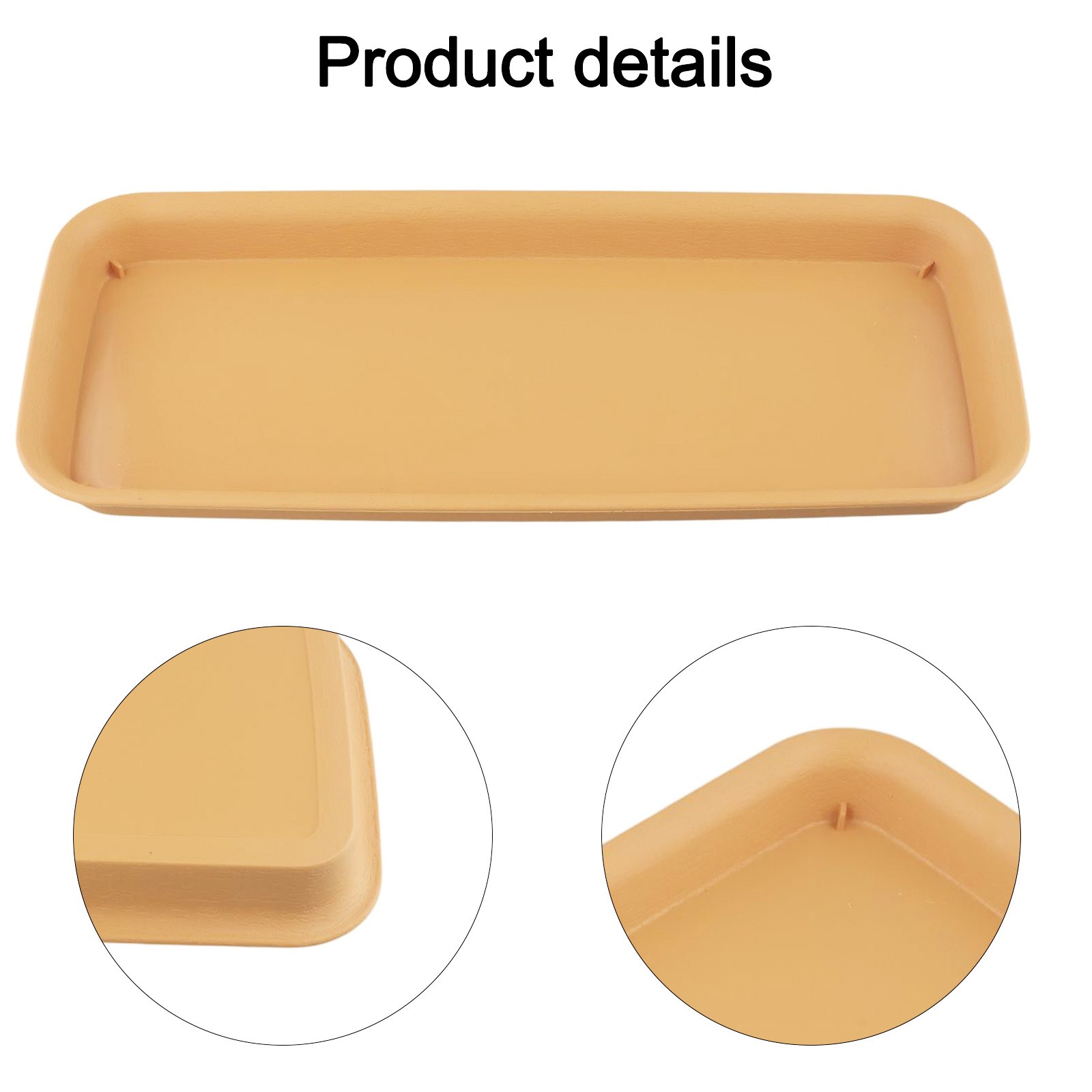 Indoor Outdoor Flower Pot Plant Saucer Drip Trays Resin Rectangle Plate - Imagen 50 de 60