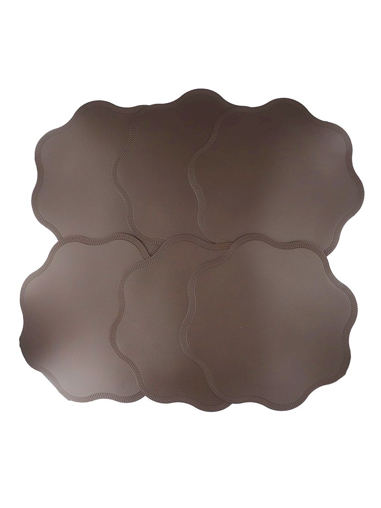 Trendy Wipeable Placemats Set of 6 PVC Material Heat Resistant Non Slip - Picture 35 of 69