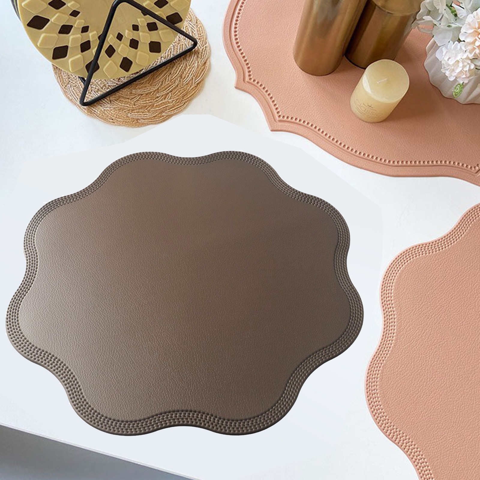 Sleek and Practical PVC Place Mats Set of 6 Heat Resistant Easy to Clean - Picture 27 of 69