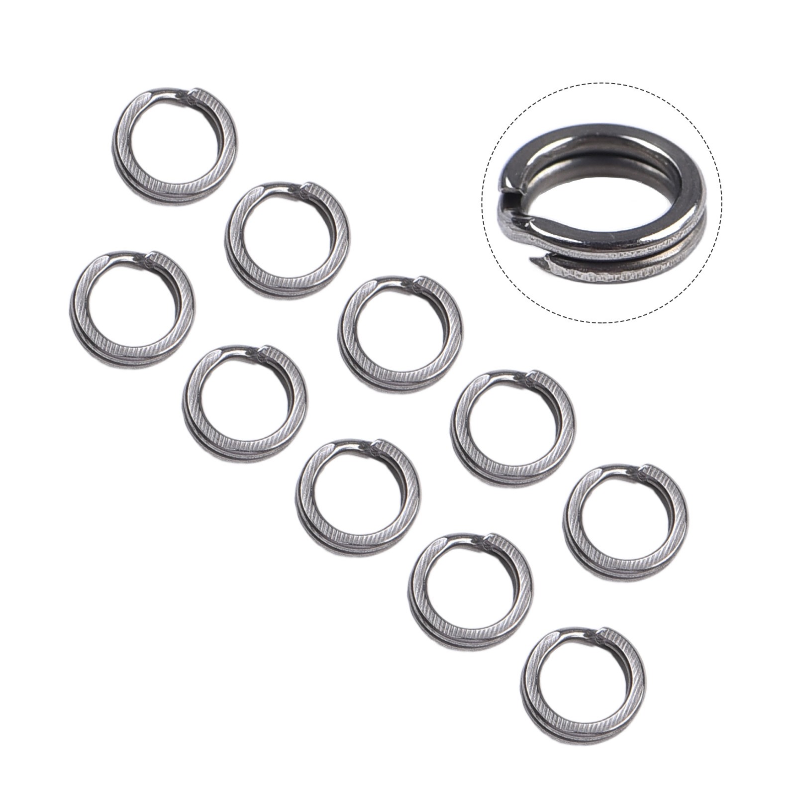 100x Stainless Steel Bait Ring Bait Hook Connector O-Ring Fishing Gear Accessory - Picture 37 of 71