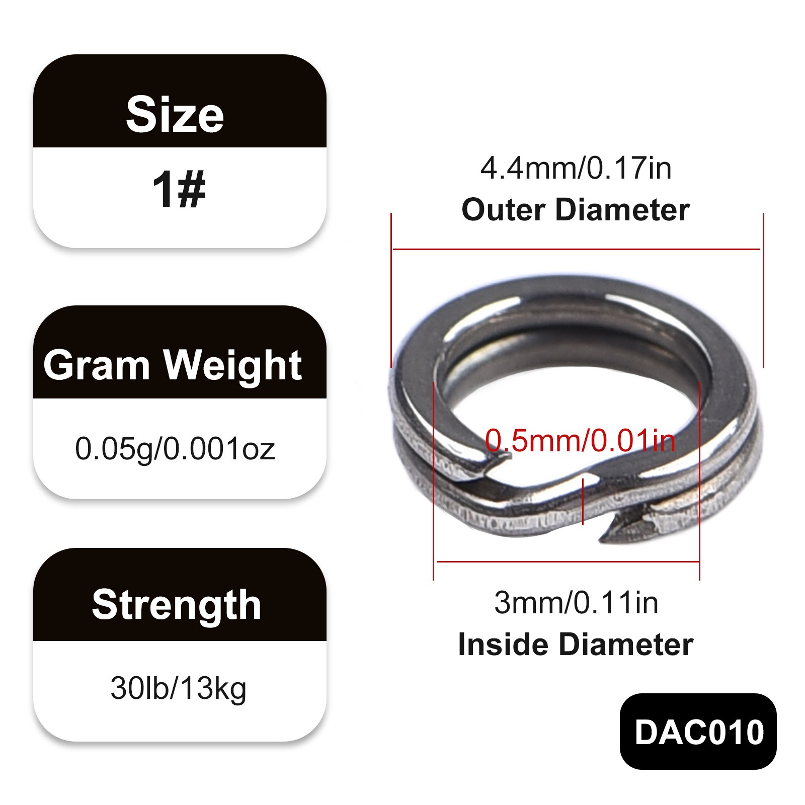 100x Stainless Steel Bait Ring Bait Hook Connector O-Ring Fishing Gear Accessory - Picture 42 of 71